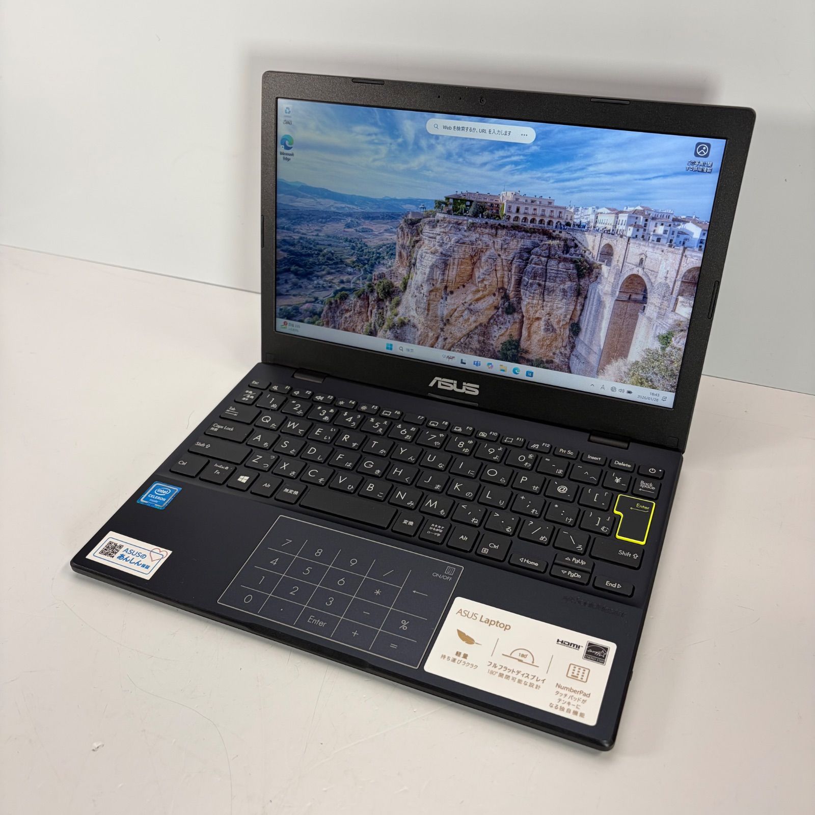 ASUS E210MA ② ノートPC Win11 intel第11世代CPU: Celeron N4020 1.10