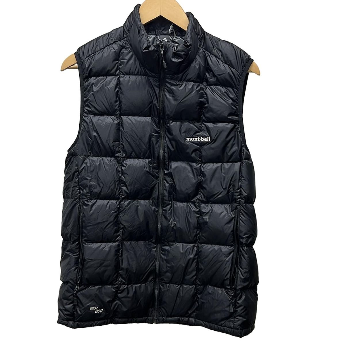 mont-bell(モンベル) ダウンベスト サイズL メンズ美品 - 黒 ジップ