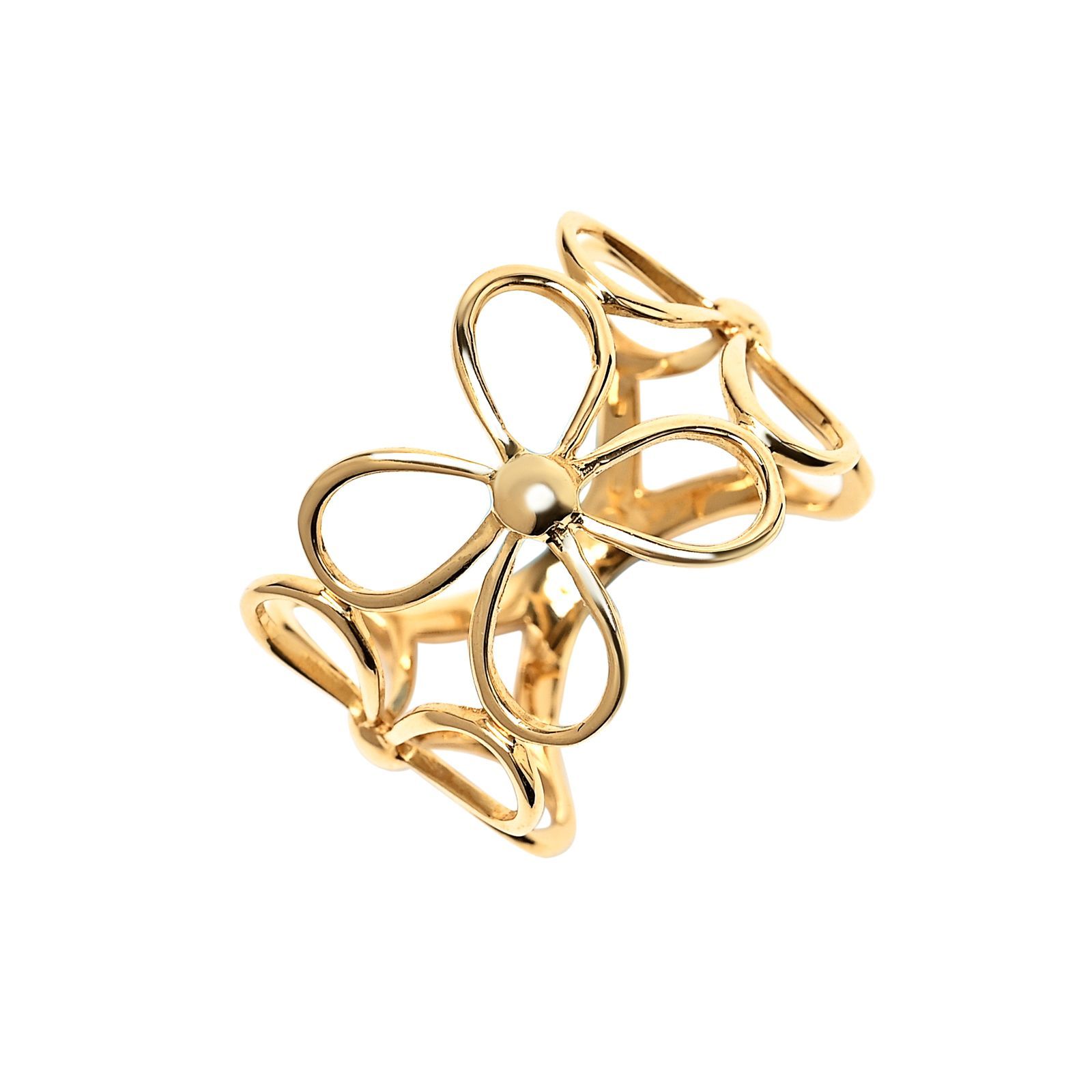 K18リング エタニティリング 地金リング 18金リング 指輪 フラワー