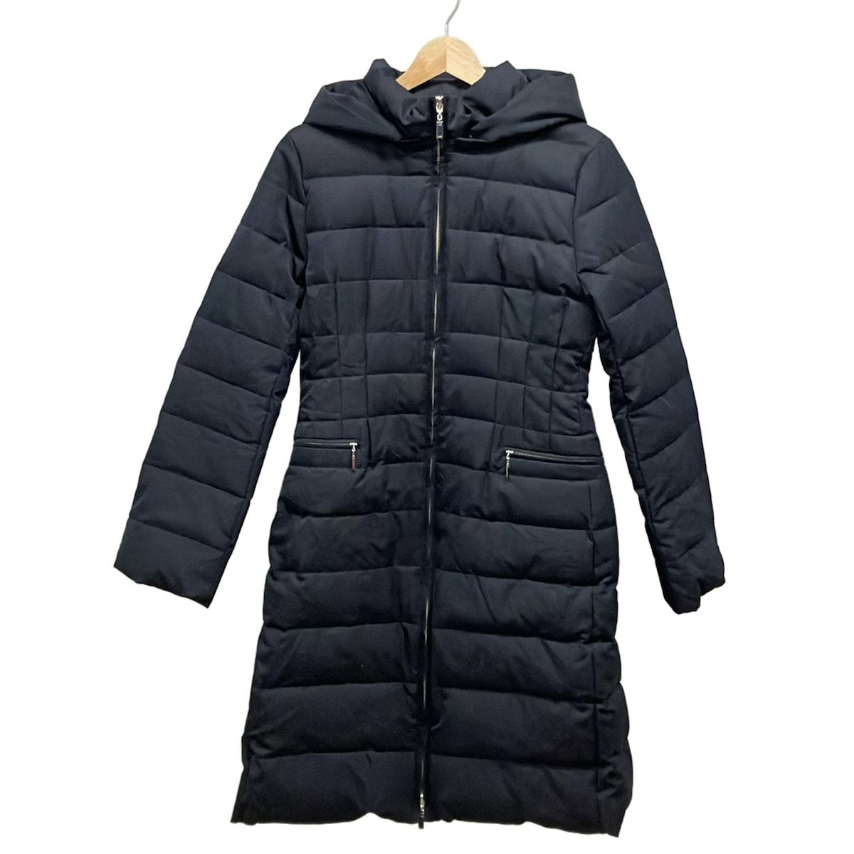 【美品】M-premier BLACK エムプルミエ ダウン コート ロング 紺 エムプルミエ ブラック M-Premier BLACK 24AW フォックスファー