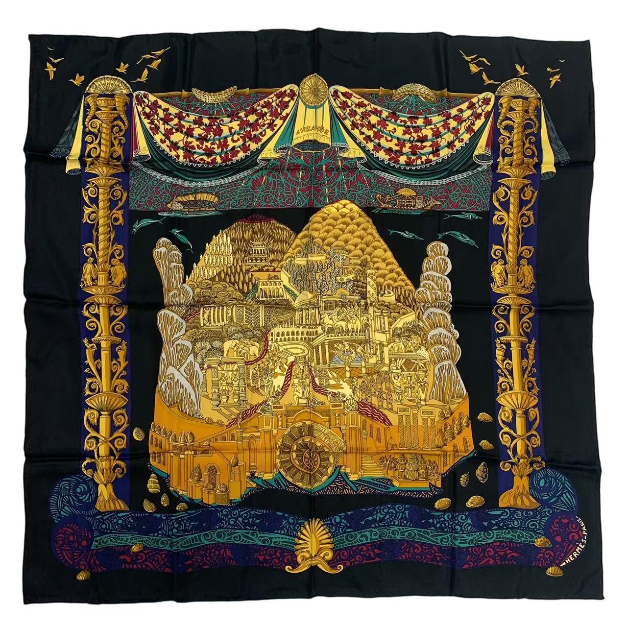 極美品 HERMES エルメス カレ90 L ATLANTIDE アトランティス大陸