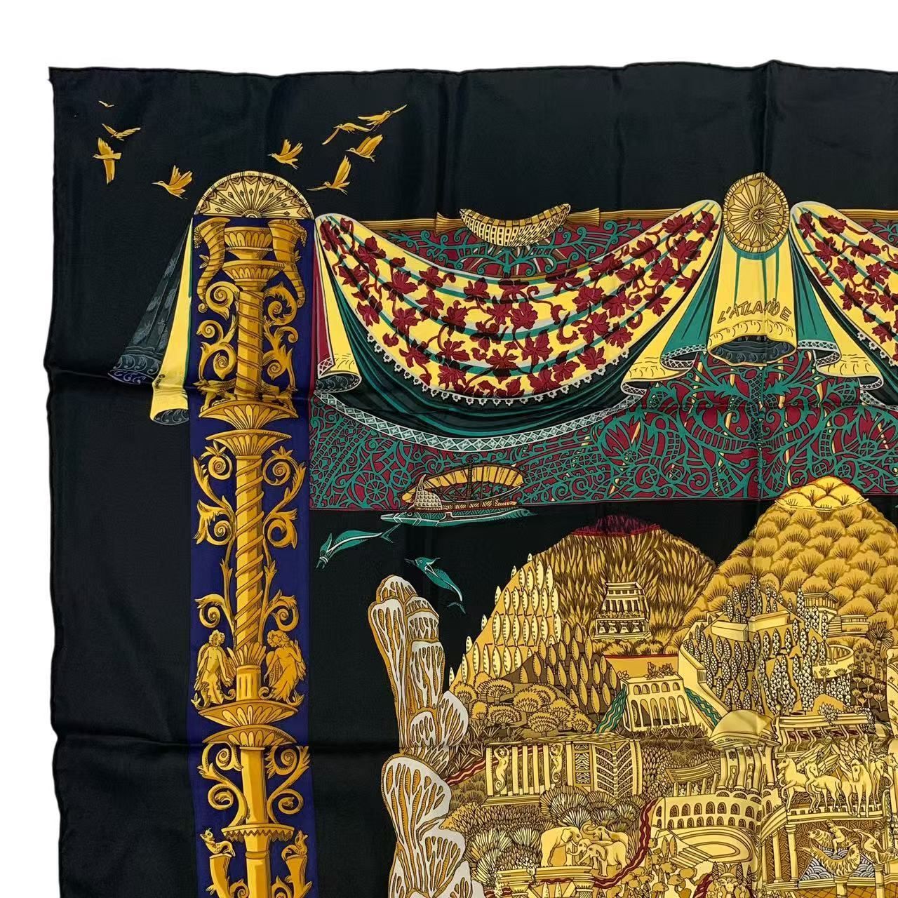 極美品 HERMES エルメス カレ90 L ATLANTIDE アトランティス大陸