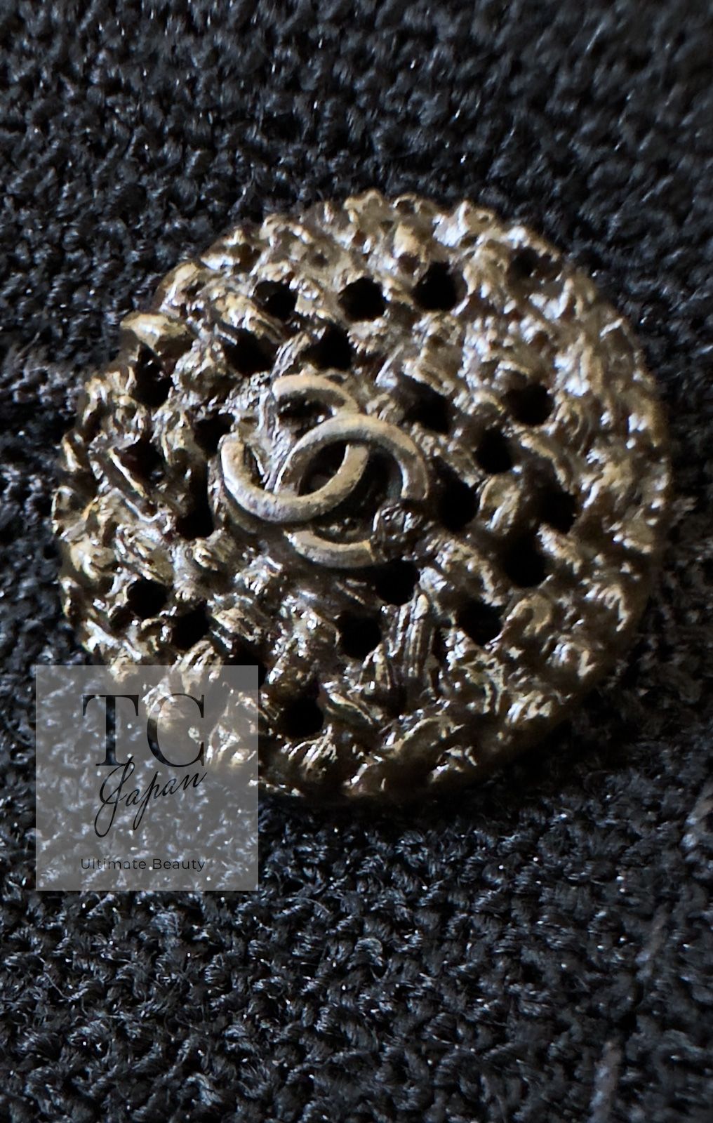 シャネル ブルゾン ジャケット CHANEL ブラック CC ロゴ ライダース 腕