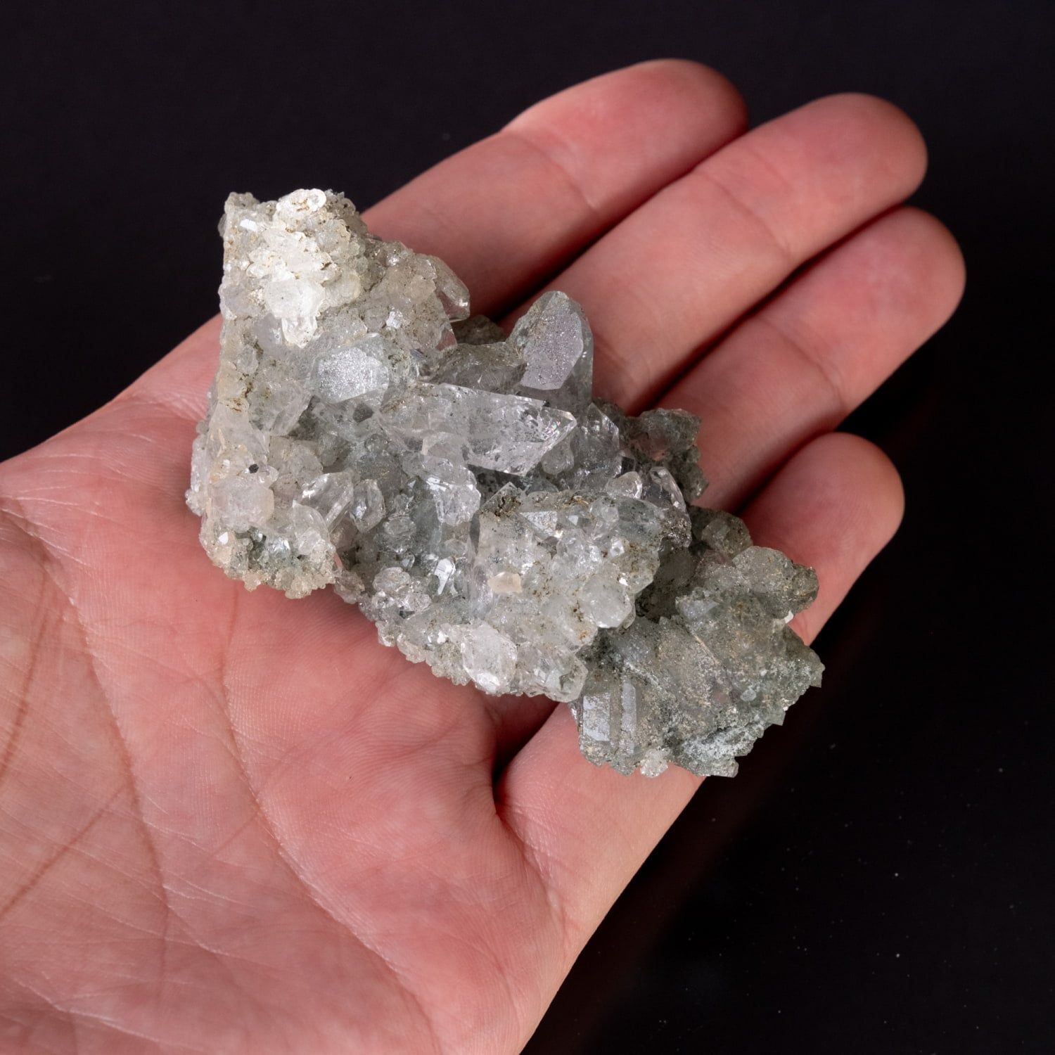 一点物】 ヒマラヤ水晶原石 【74g】クラスター・クローライト