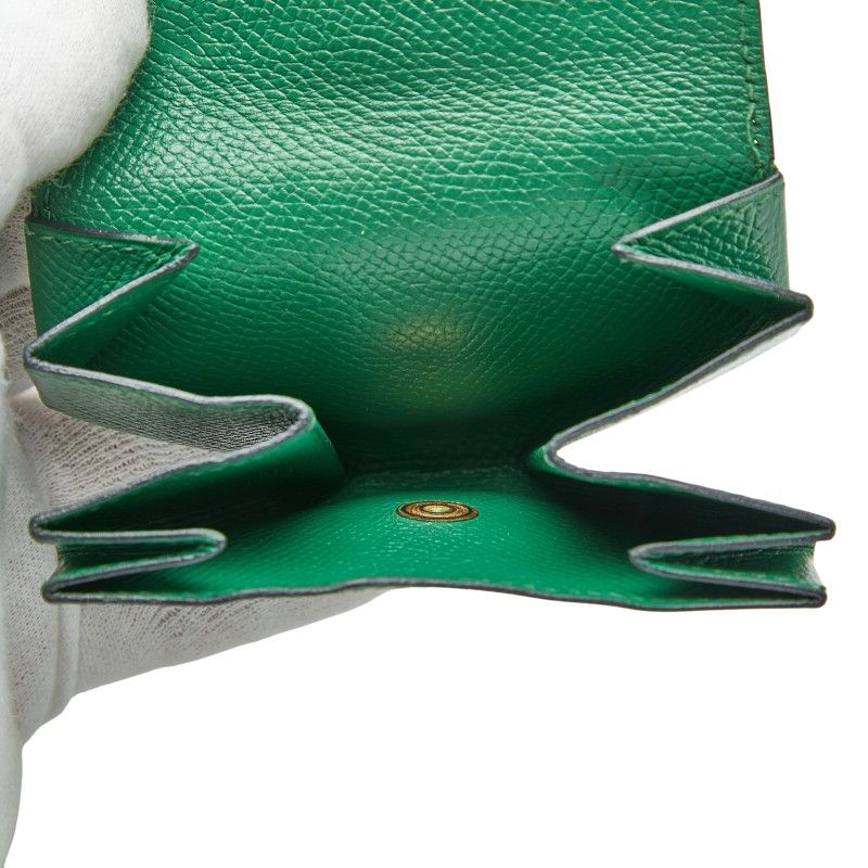 エルメス ルヴァンキャトル コインケース 小銭入れ グリーン系 レザー