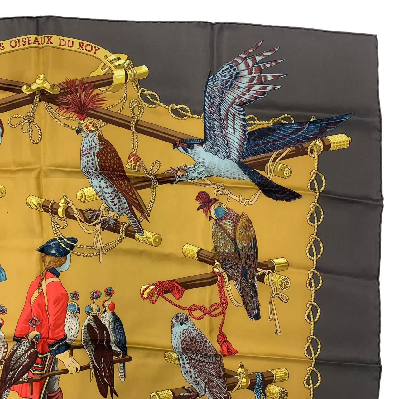 極美品 HERMES エルメス カレ90 スカーフ LES OISEAUX DU ROY 王の鳥