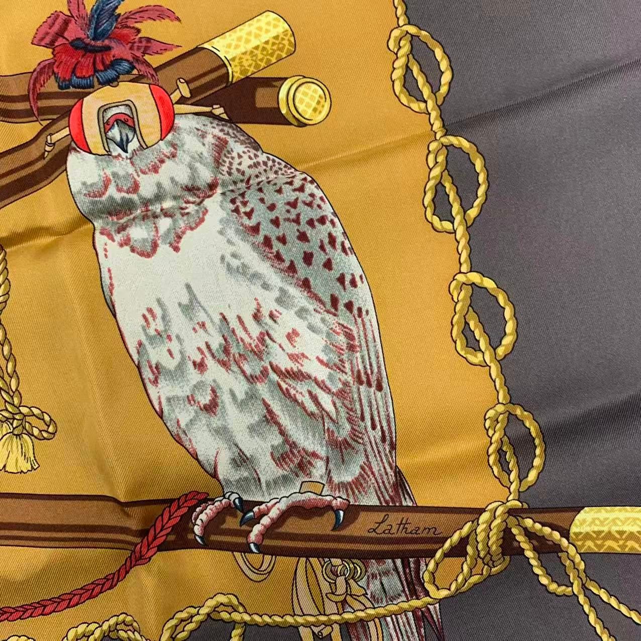極美品 HERMES エルメス カレ90 スカーフ LES OISEAUX DU ROY 王の鳥