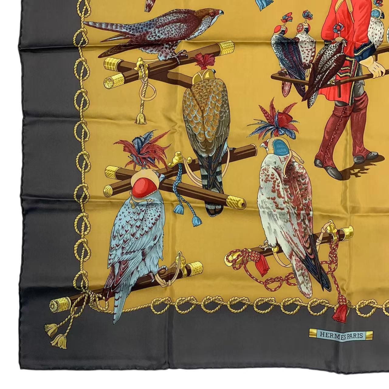 極美品 HERMES エルメス カレ90 スカーフ LES OISEAUX DU ROY 王の鳥