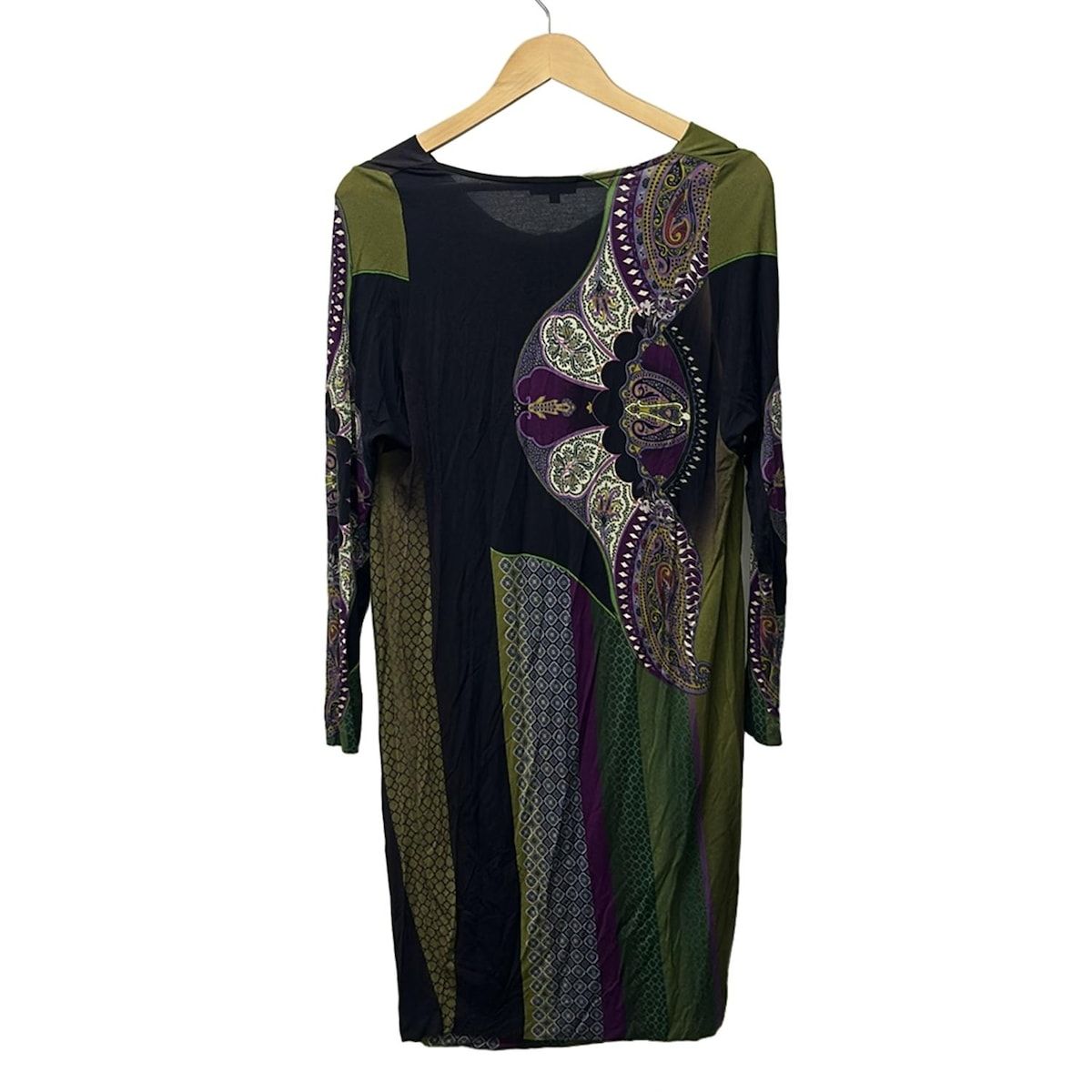 ETRO(エトロ) ワンピース サイズ44 L レディース美品 - カーキ×黒