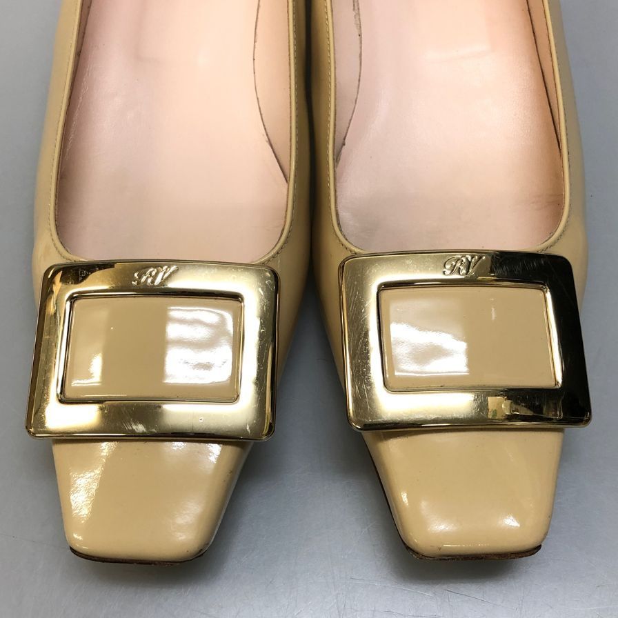 ロジェヴィヴィエ パンプス フラットシューズ スクエアバックル【AFD4