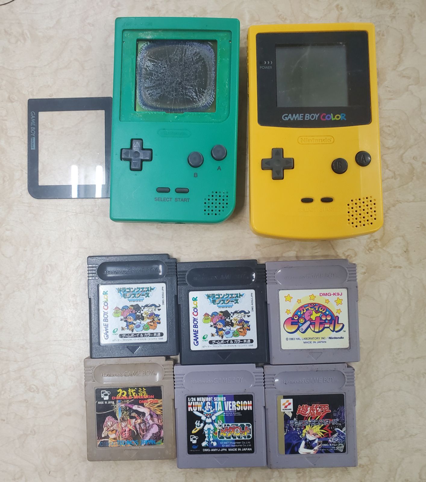 ジャンク品 GAMEBOY COLOR GAMEBOY POKET 本体 GAMEBOYソフトセット