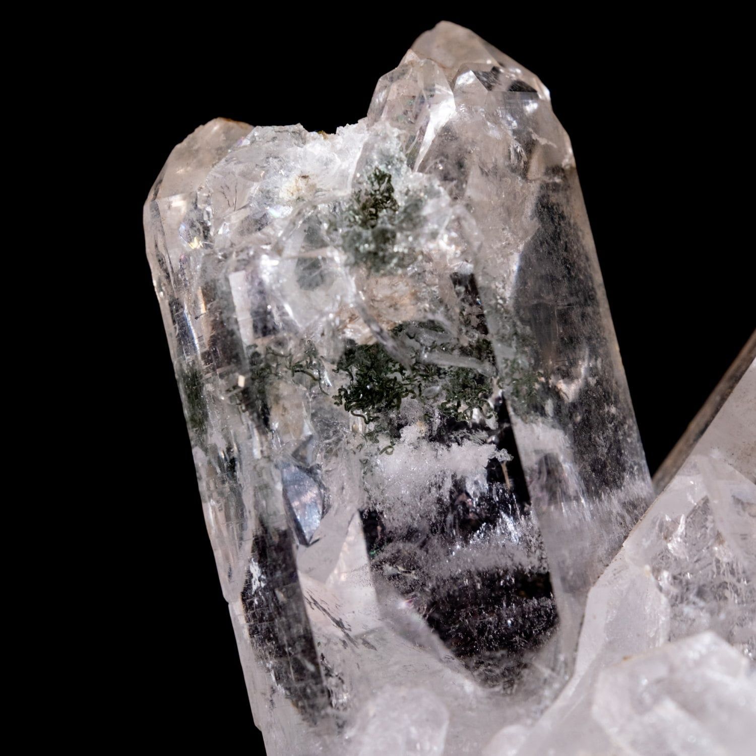 一点物】 ヒマラヤ水晶原石 【204g】クラスター・透明・クローライト