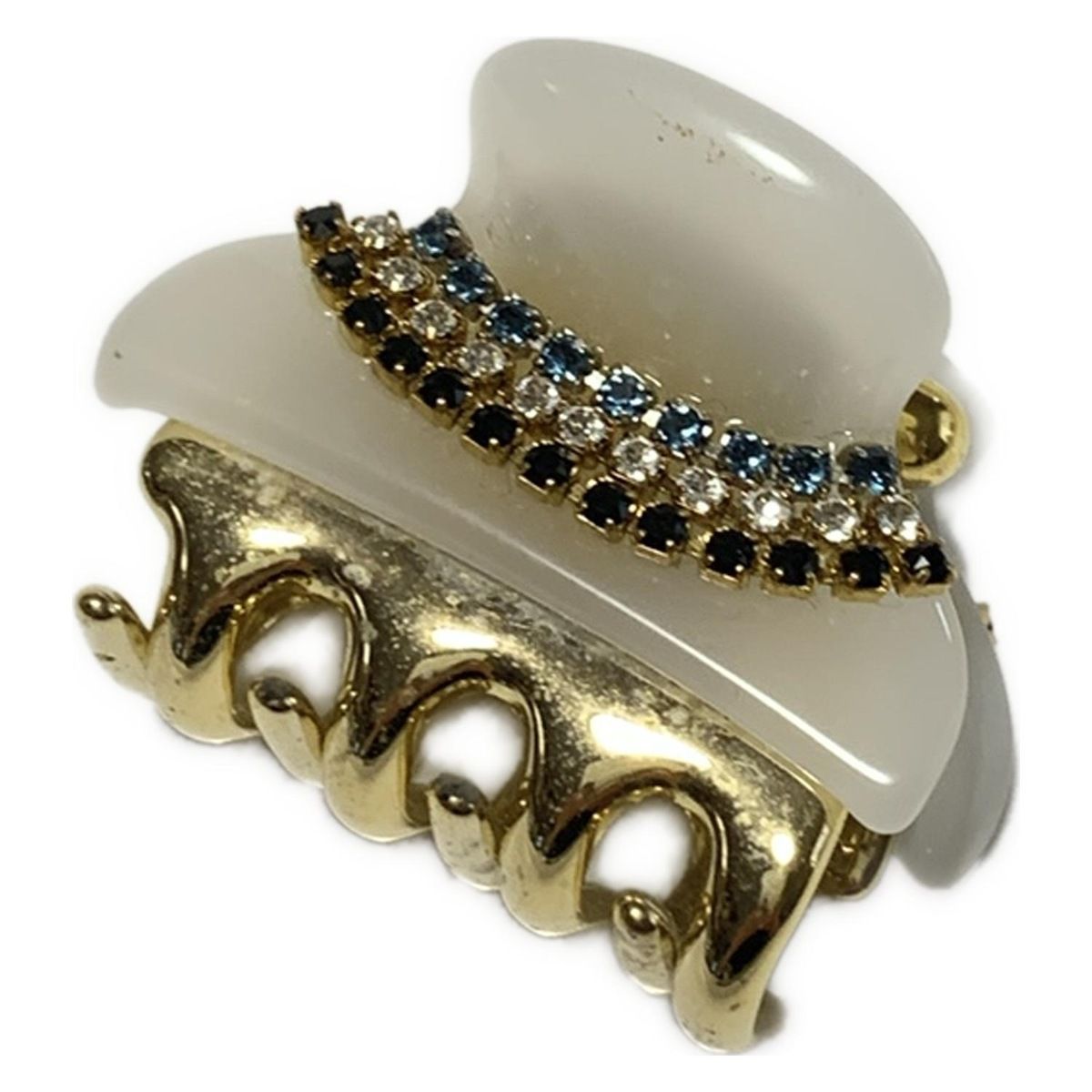 acca アッカ ヘアクリップ ラインストーン 新品未使用品 acca(アッカ) アクセサリー - 白×ブルー×マルチ ヘアクリップ/ライン