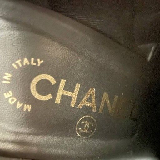シャネル CHANEL 美品 箱付き 保存袋有 レザー ロング ブーツ 靴