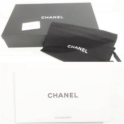 シャネル CHANEL 美品 箱付き 保存袋有 レザー ロング ブーツ 靴