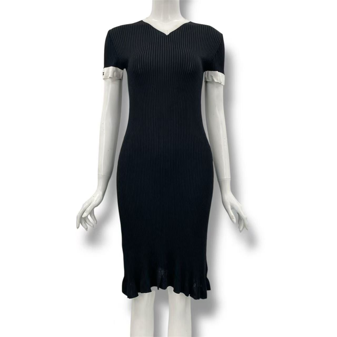 極美品 CHANEL シャネル ワンピース ニット 97P ココマーク ホワイト