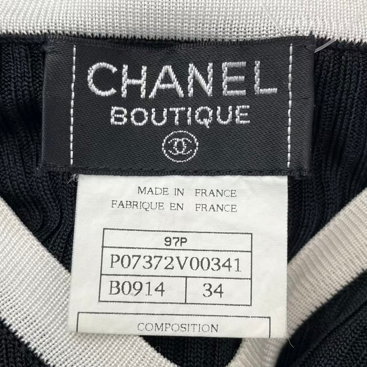 極美品 CHANEL シャネル ワンピース ニット 97P ココマーク ホワイト