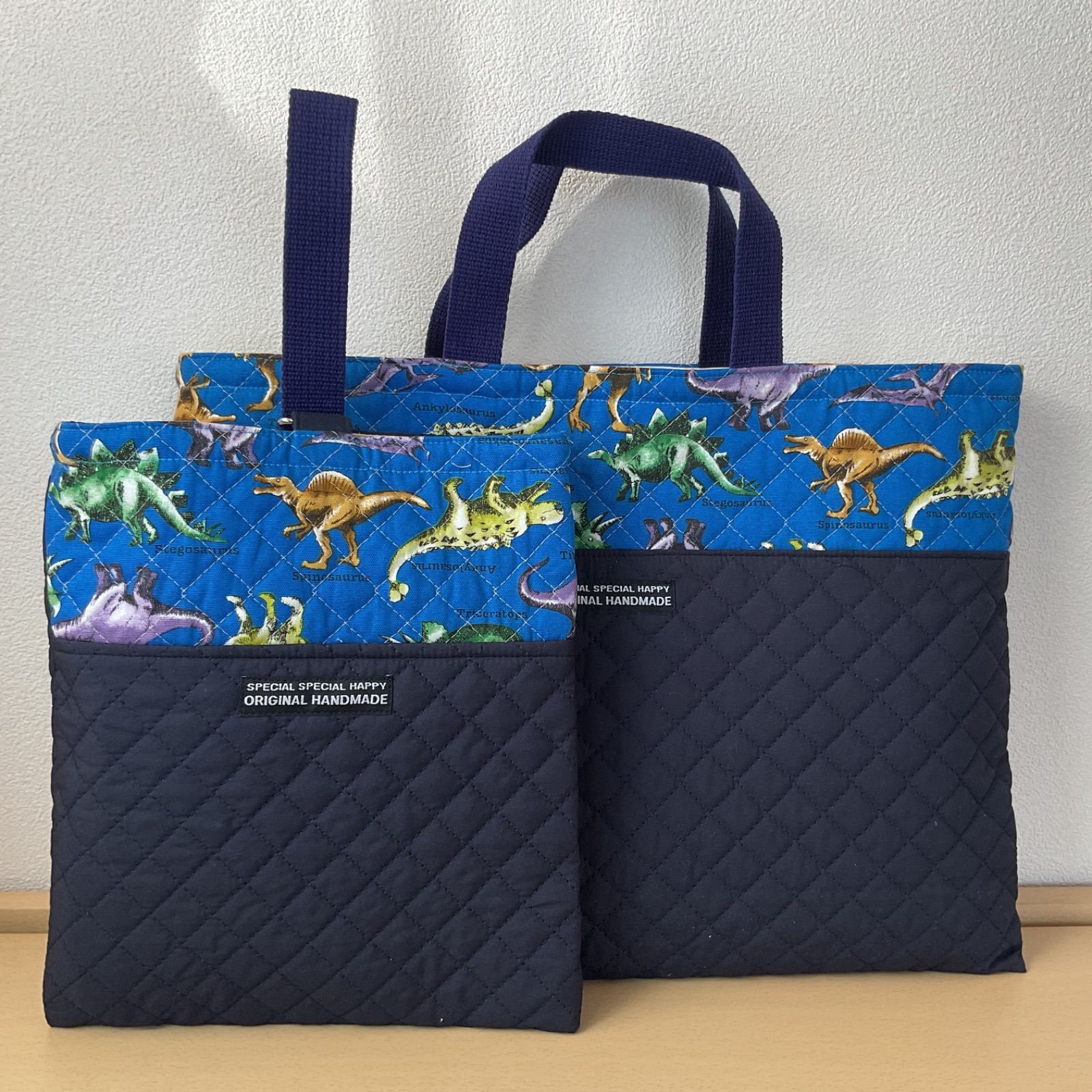 入園入学 りんりんのハンドメイド レッスンバッグ 上履き入れ