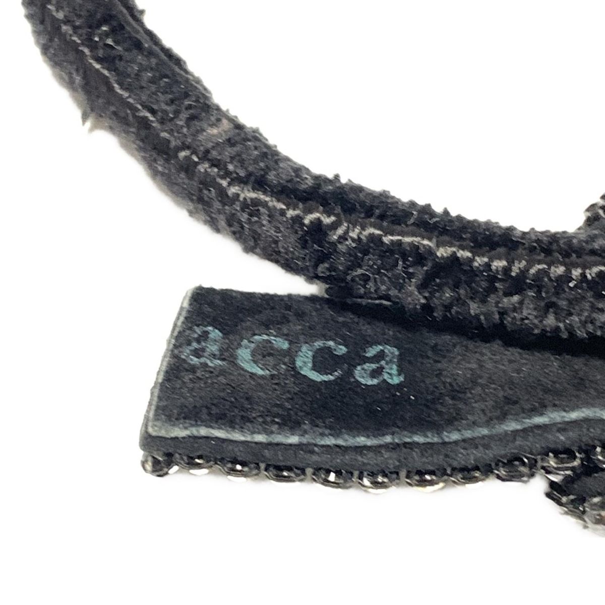 acca(アッカ) アクセサリー - 黒×シルバー ヘアゴム/ラインストーン