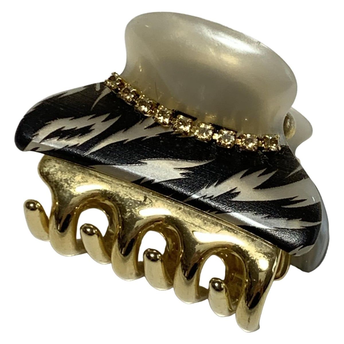 acca(アッカ) アクセサリー - 黒×ゴールド×ライトグレー ヘアクリップ