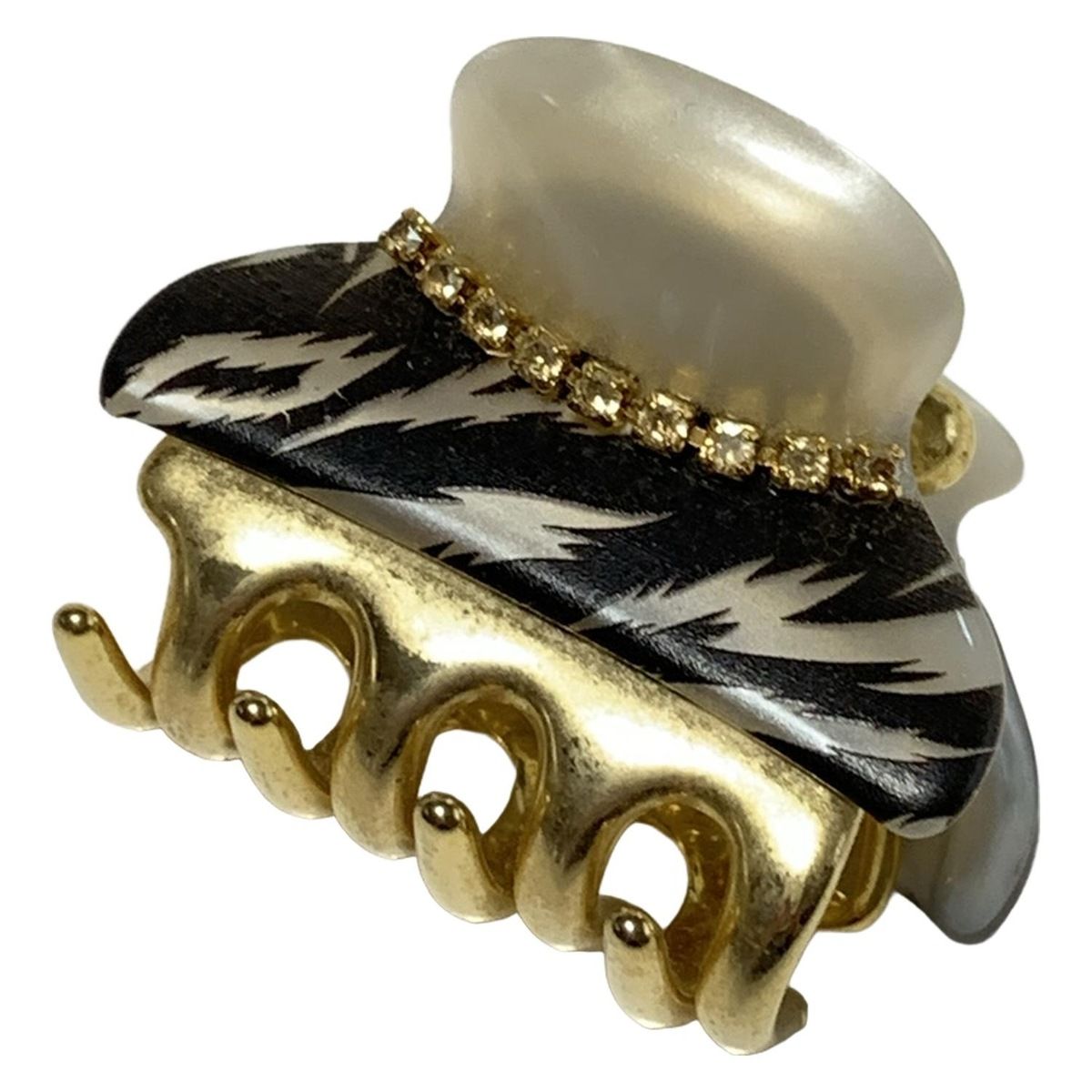 acca(アッカ) アクセサリー - 黒×ゴールド×ライトグレー ヘアクリップ