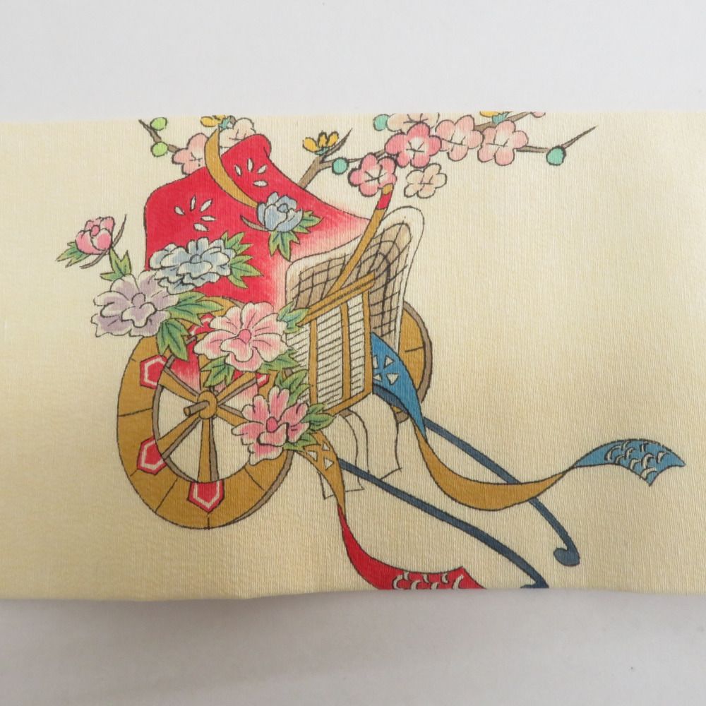 名古屋帯花柄刺繍紬ナチュラルベージュモカお太鼓NATURALフラワー女着物帯 nag1030w-5261_1.jpg