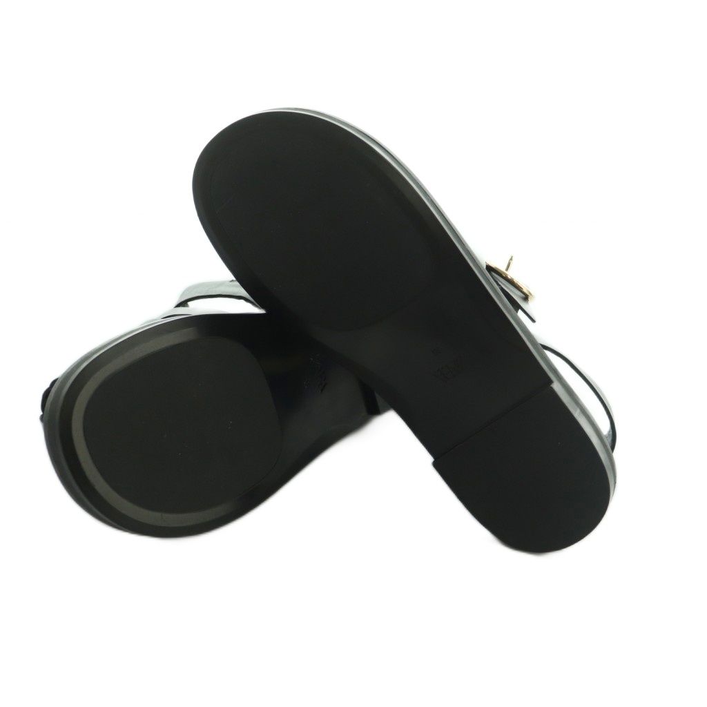 ザラ ZARA グルカサンダル レザー 35 22.5cm 黒 /MI - メルカリ