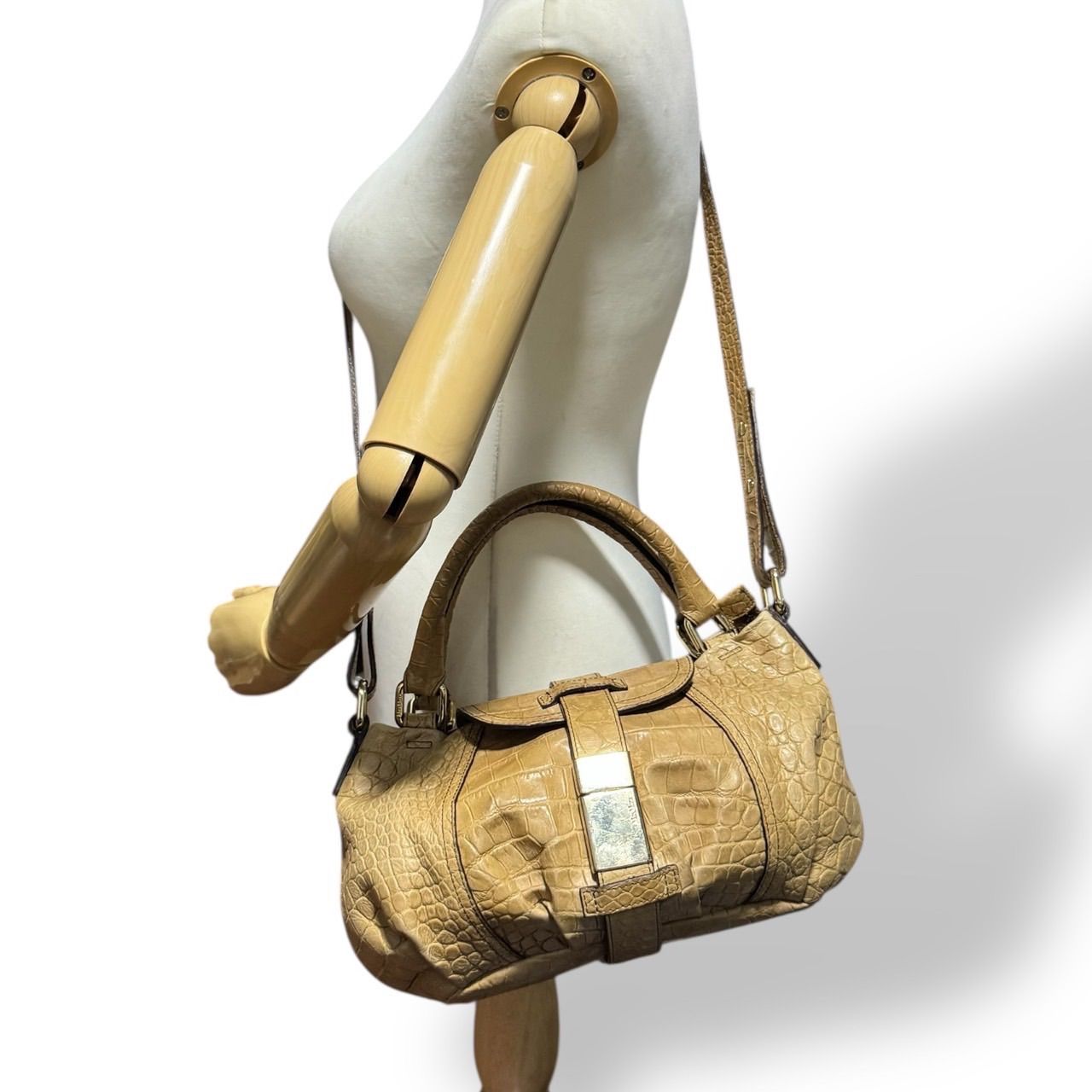 美品 Max Mara マックスマーラ 2way ショルダーバッグ ハンドバッグ 