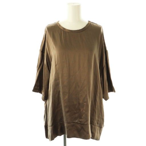 カオス CHAOS シルクフィブリルTシャツ カットソー F カーキブラウン