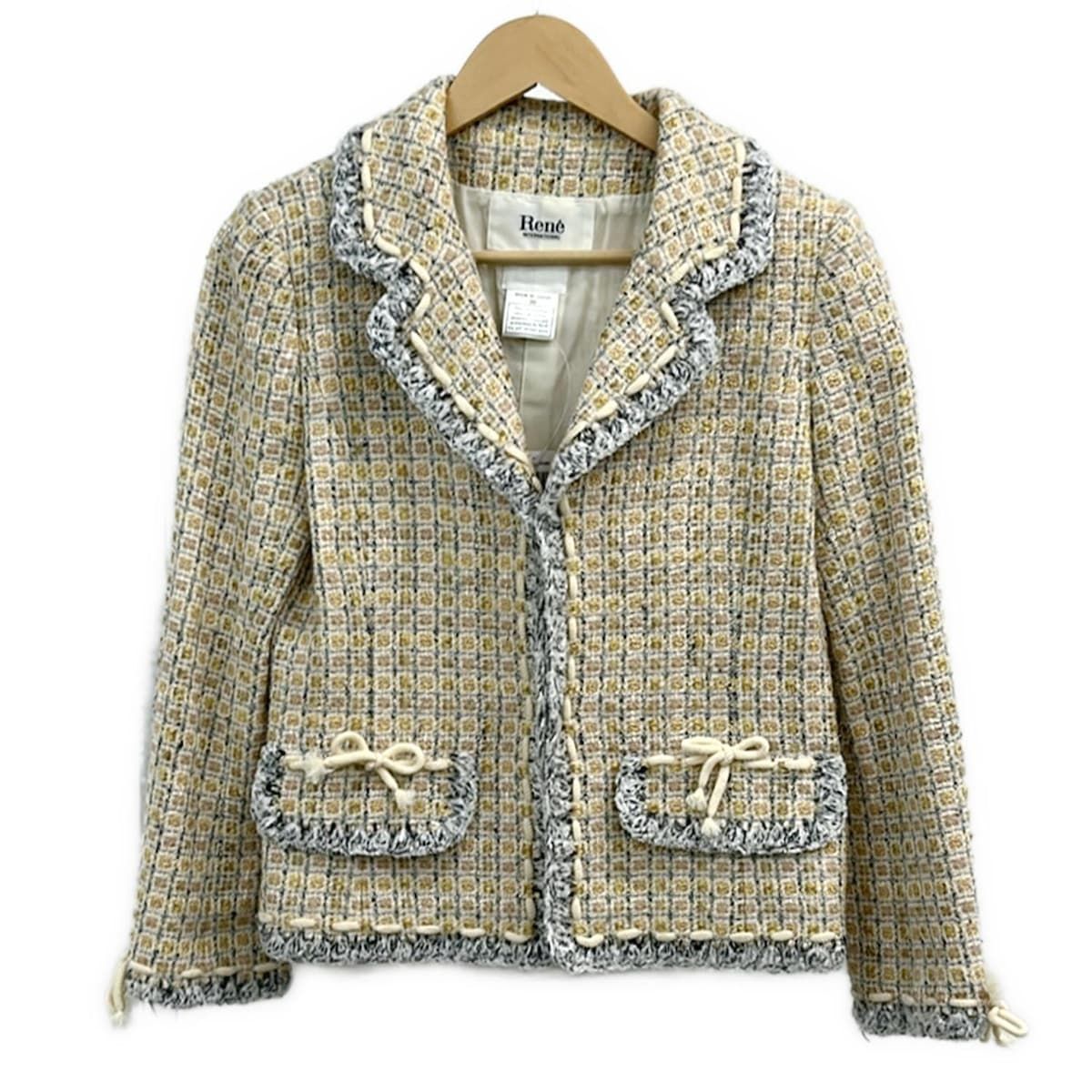 Rene(ルネ) ジャケット サイズ36 S レディース - アイボリー×イエロー