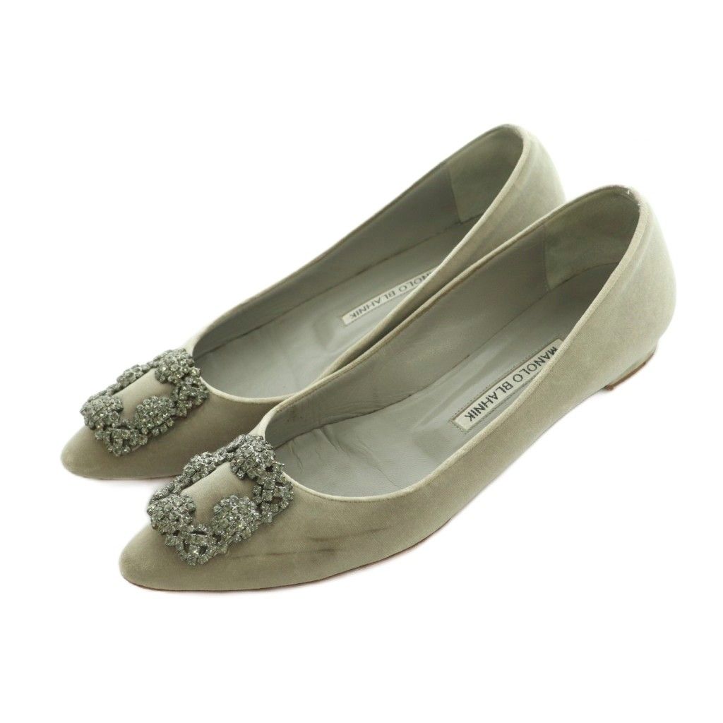 マノロブラニク MANOLO BLAHNIK ハンギシ フラットシューズ パンプス