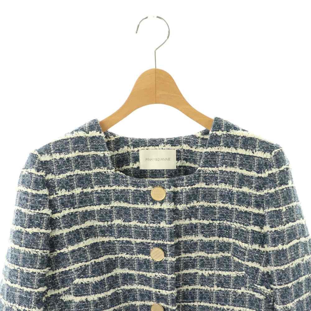 2025SS✨ピンキーアンドダイアン　スクエアーネックツイードジャケット　38 スクエアーネックツイードジャケット | PINKY&DIANNE（ピンキー