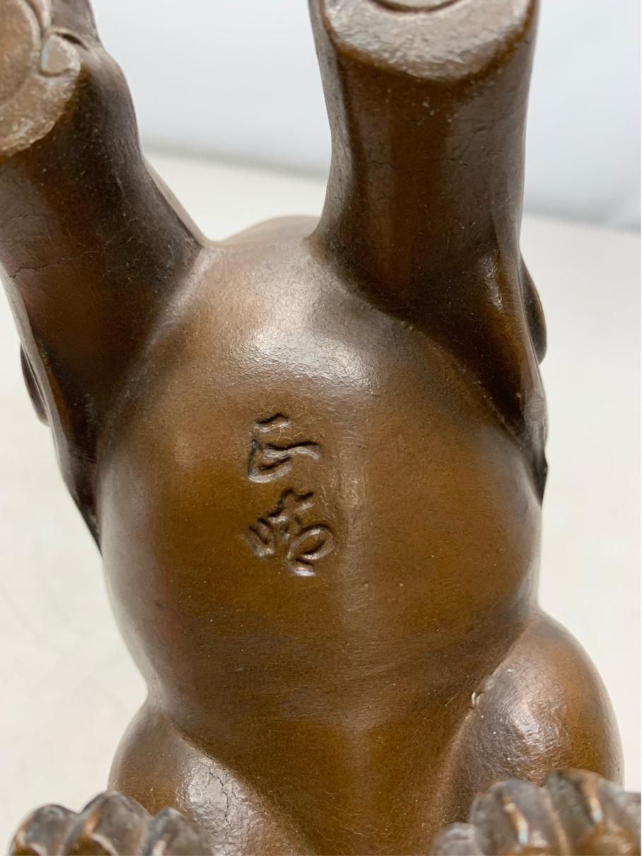 菓子型 金剛殿 骨董 アンティーク 古道具 貴重 獅子香炉 高岡銅器 在銘 亜鉛合金 金属工芸 骨董 アンティーク