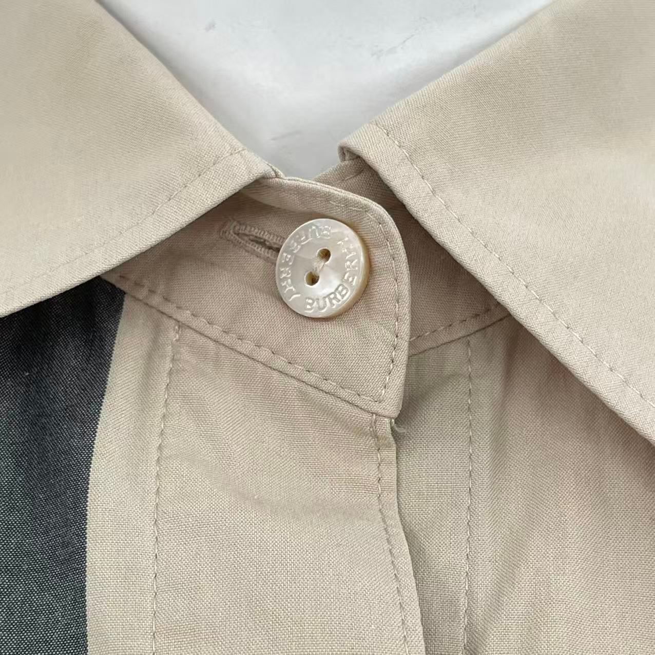極美品 BURBERRY LONDON バーバリー ロンドン シャツ 七分袖 騎士ロゴ 
