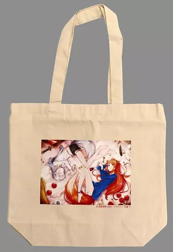 狼と香辛料 超電撃文庫展 トートバック 中古】バッグ ホロ＆ミューリ トートバッグ 「狼と香辛料」 電撃文庫30