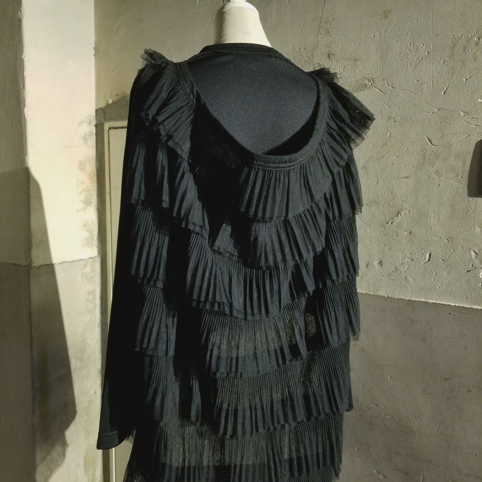 COMME des GARCONS 21aw バックティアードフリル エステルカットソー