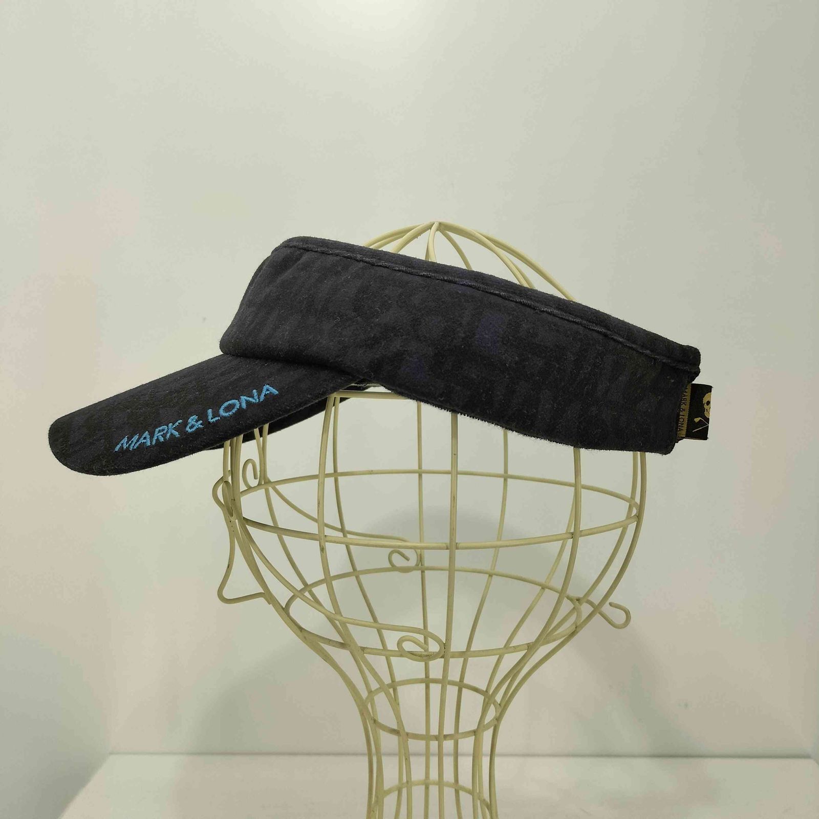 マークアンドロナ MARK＆LONA 総柄 ロゴ スカル刺繍 サンバイザー