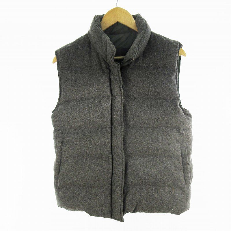 モンクレール MONCLER 青タグ ダウンベスト ウール チャコールグレー 0