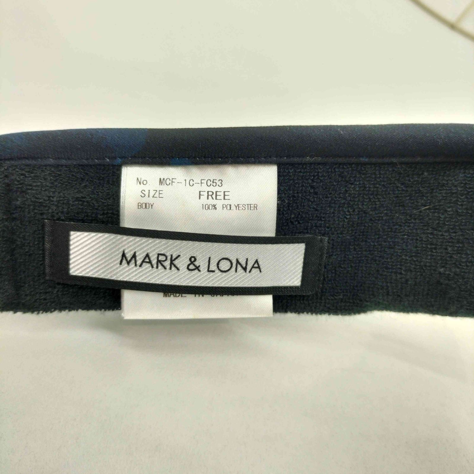 マークアンドロナ MARK＆LONA カモ柄 ロゴデザイン サンバイザー