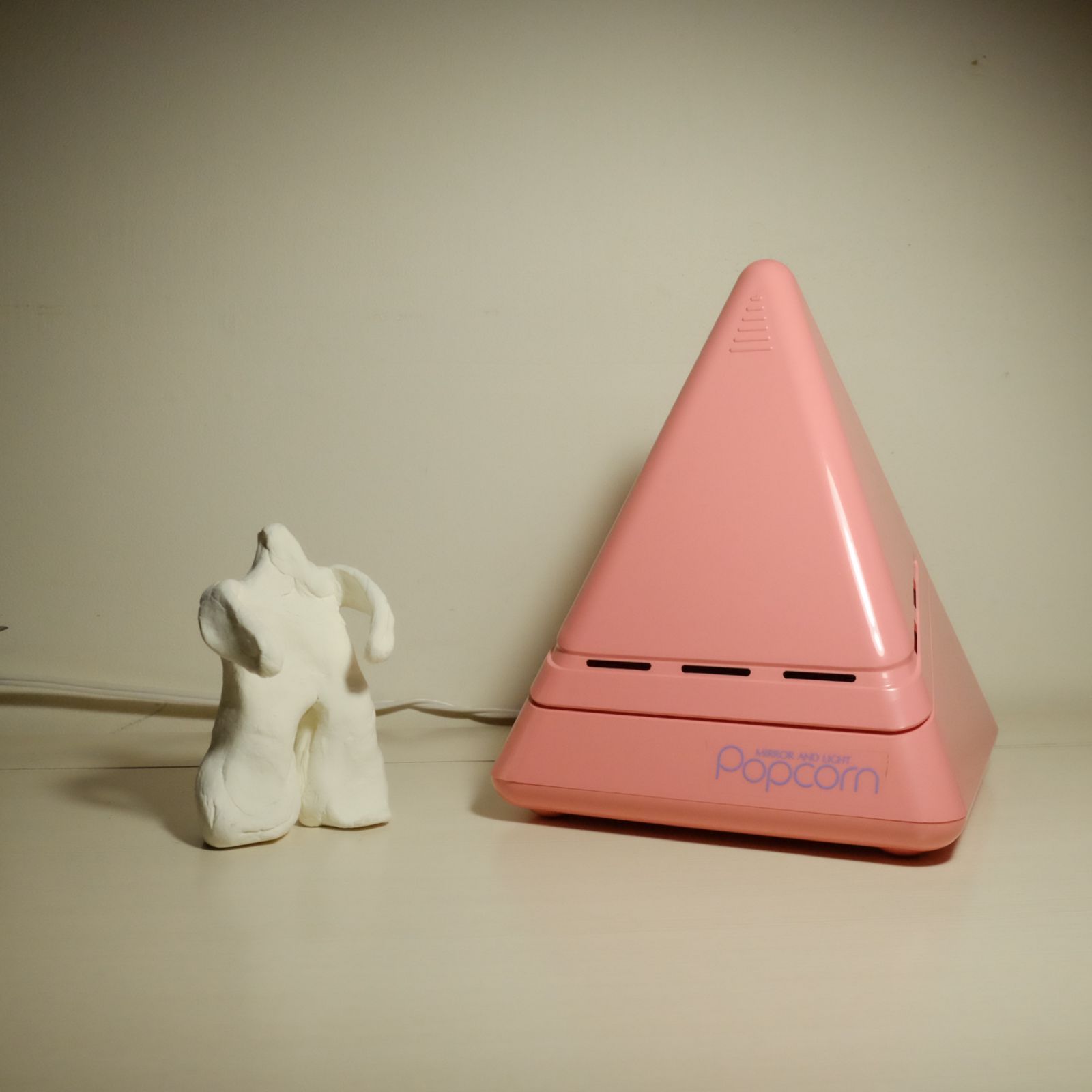 Popcorn ミラー＆デスクランプ ピンク 昭和レトロ モダンデザイン
