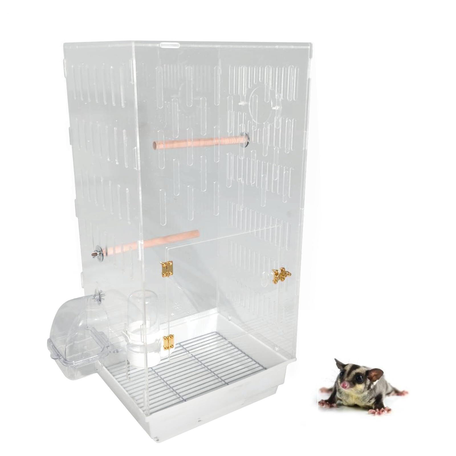 小動物ケージ フクロモモンガ用 アクリル 360度 鳥かご M250403-143