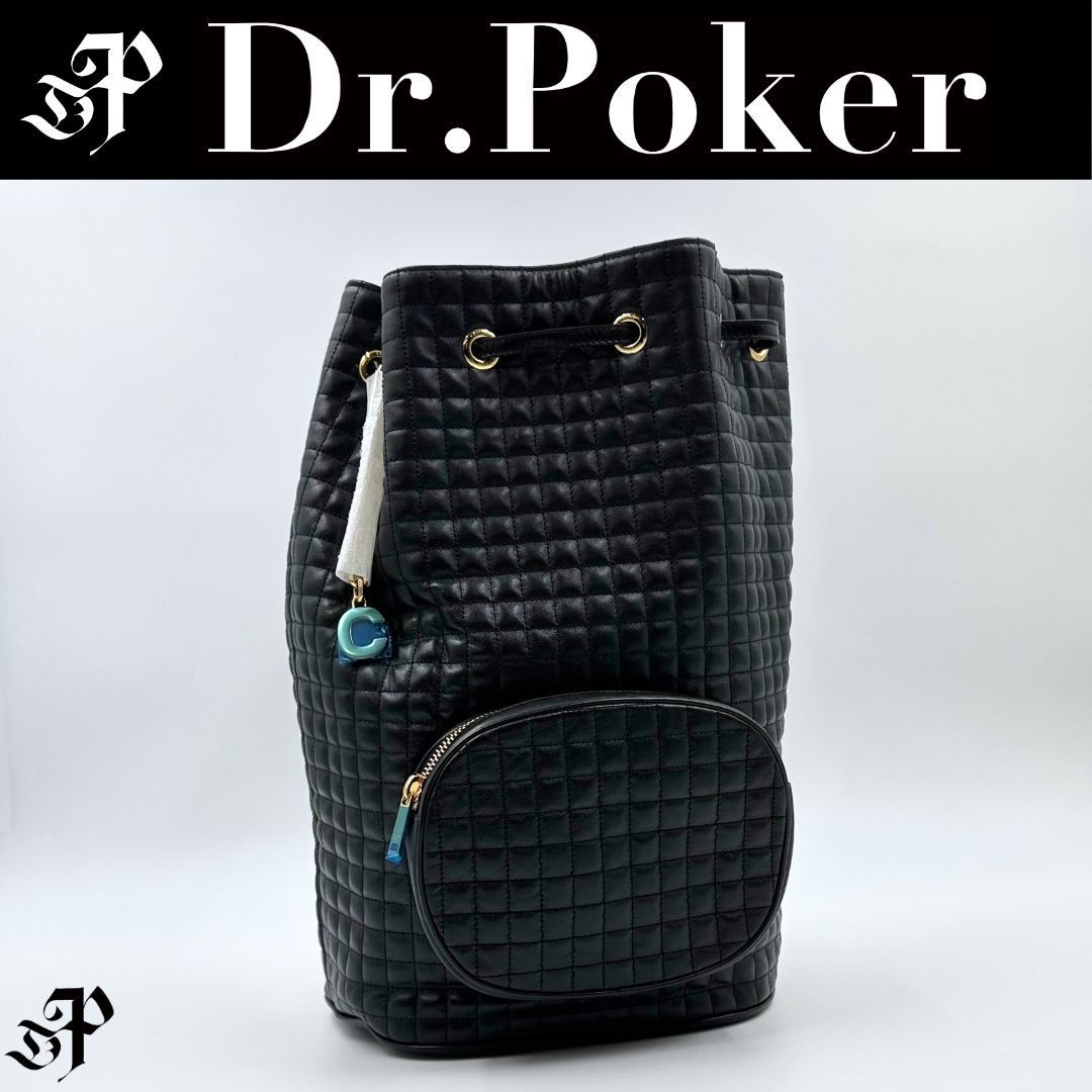 極美品】Celine スモール Cチャーム キルティング レザー バックパック