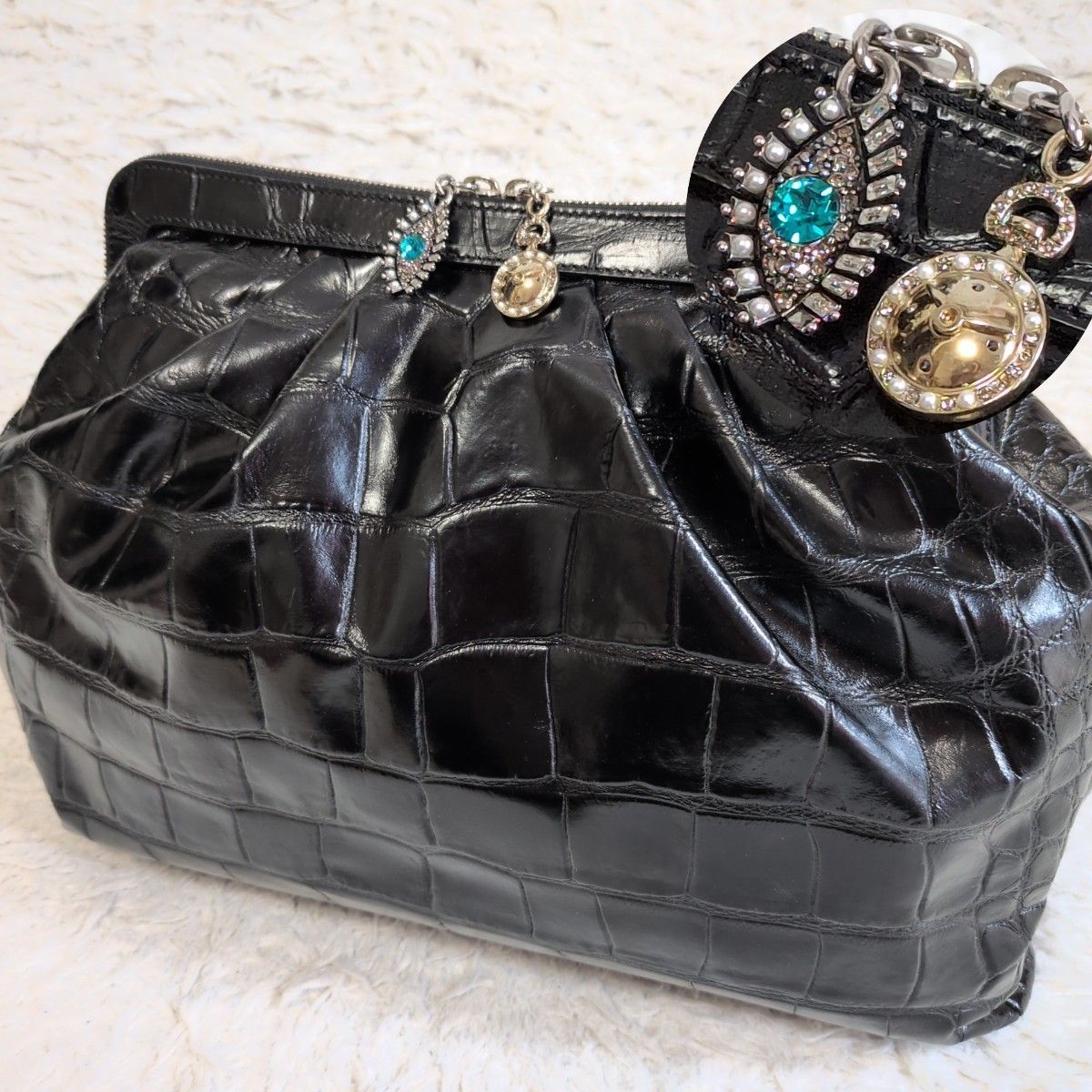 激レア品✨ Alexander McQueen アレキサンダーマックイーン クロコ型