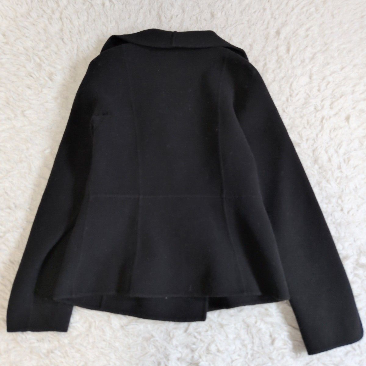 マックスマーラ アンゴラ クチートアマーノ チェスターコート ジャケット 黒 美品✨ MaxMara マックスマーラ ウールアンゴラ 女優襟ショートコート