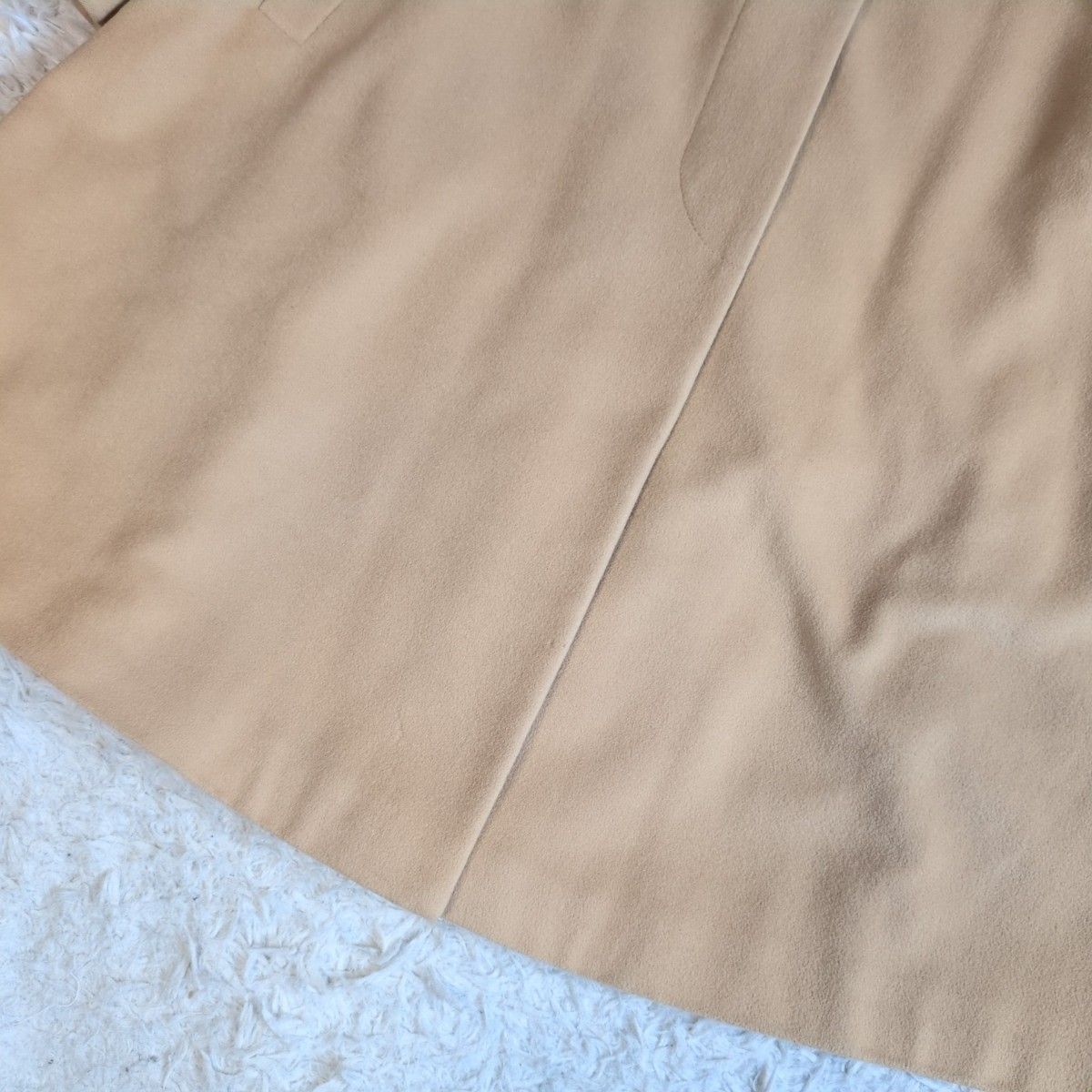 希少✨ BURBERRY バーバリー 裏地ロゴ総柄 アンゴラ混 ステンカラー