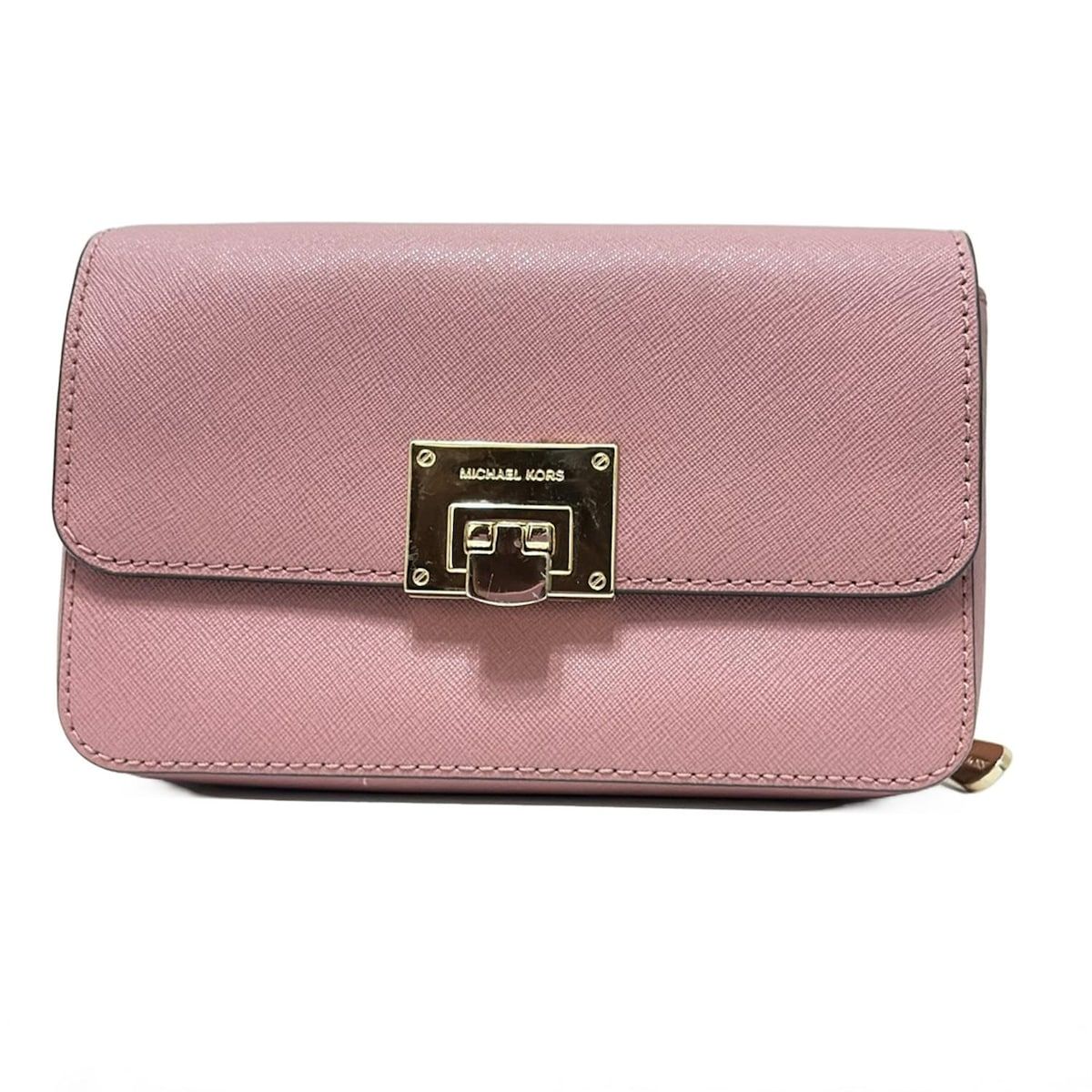 マイケルコース 財布 - ピンク チェーンウォレット/ラウンドファスナー