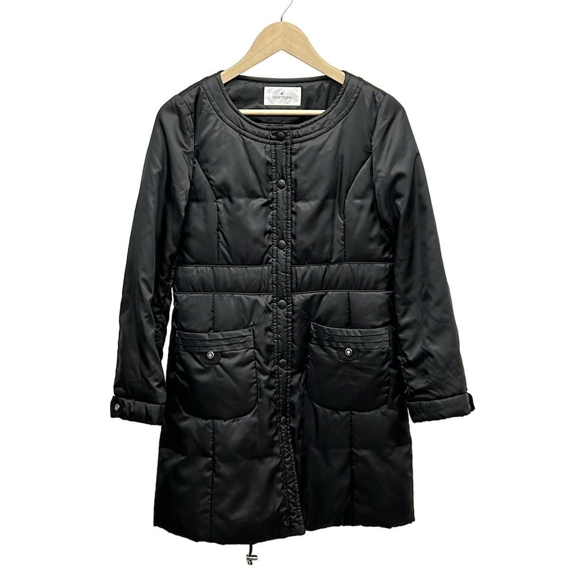 COURREGES(クレージュ) コート サイズ38 M レディース美品 - 黒 長袖