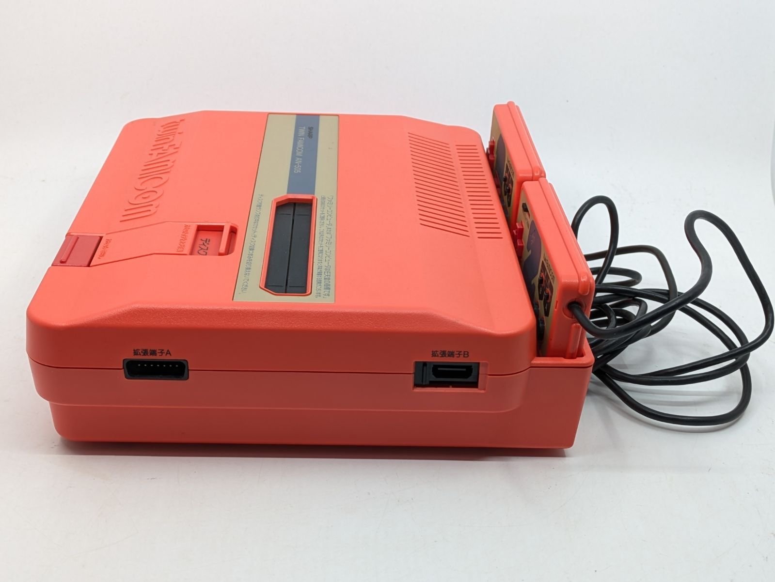 動作確認済み ベルト交換済み】Sharp ツインファミコン 後期 レッド AN