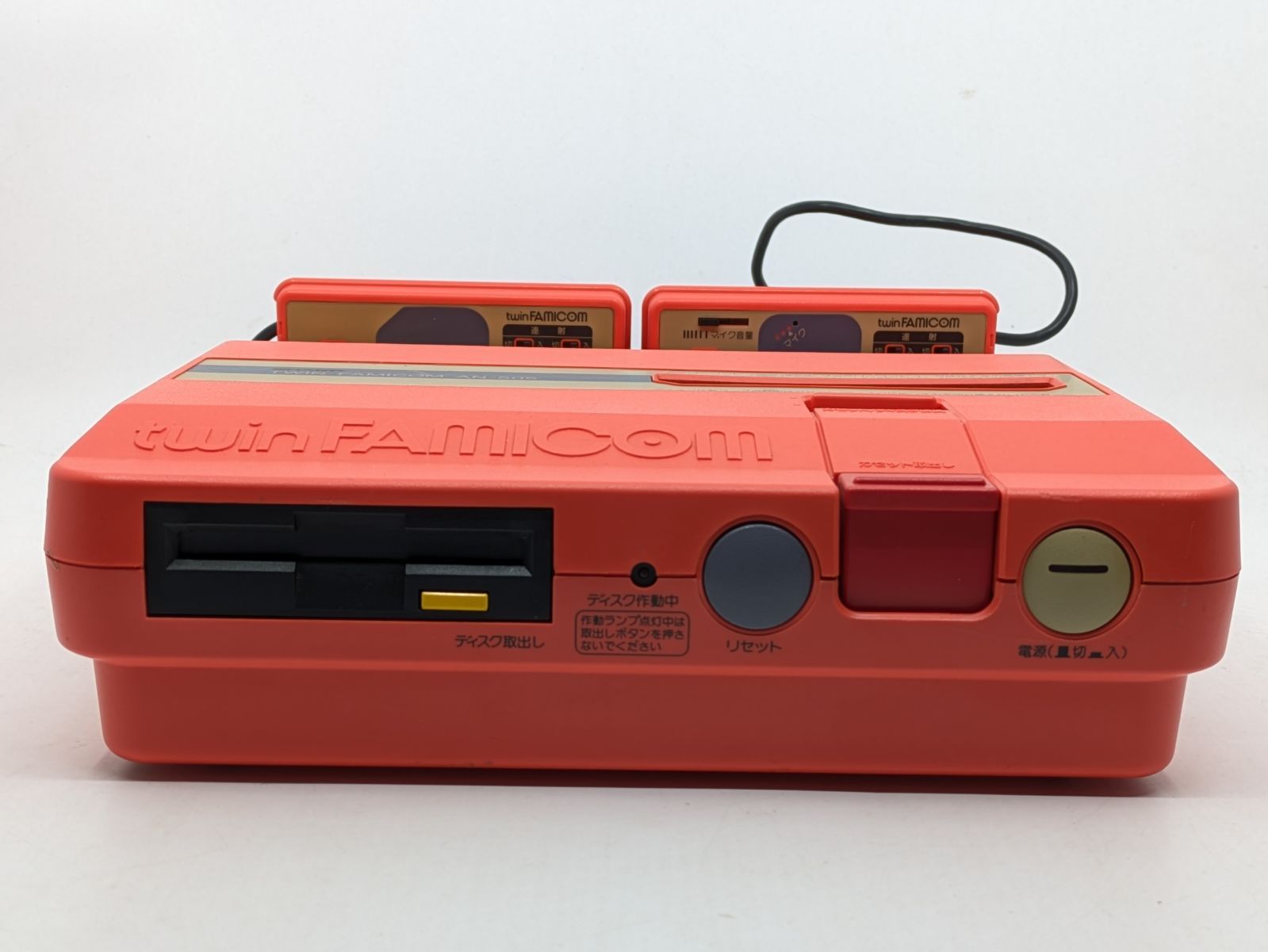 動作確認済み ベルト交換済み】Sharp ツインファミコン 後期 レッド AN