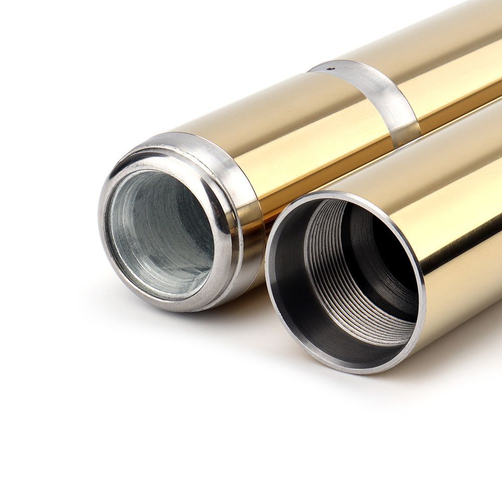 XG445 極上メッキXL125 XL125K L125 1975 31MM 純正品番51410-365-671に対応 インナーチューブ ゴールド２本 新品  